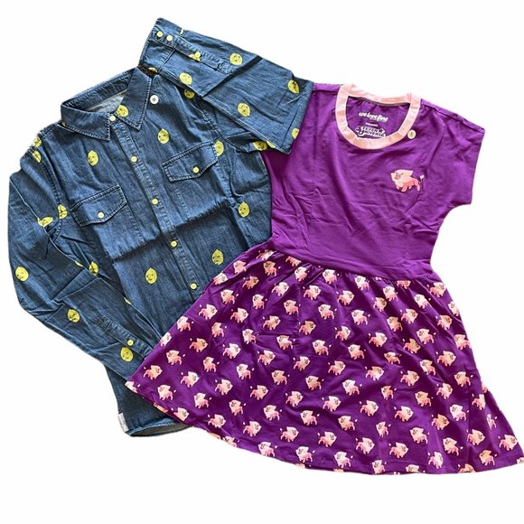 Welovefine Lemon Grab Button Down sz L NWT - Picture 4 of 4